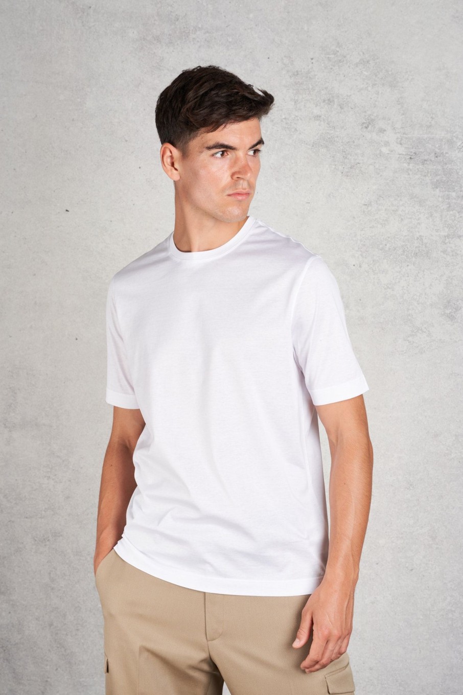 Uomo filippo de laurentiis T-Shirts | T-Shirt Manica Corta Bianco Uomo