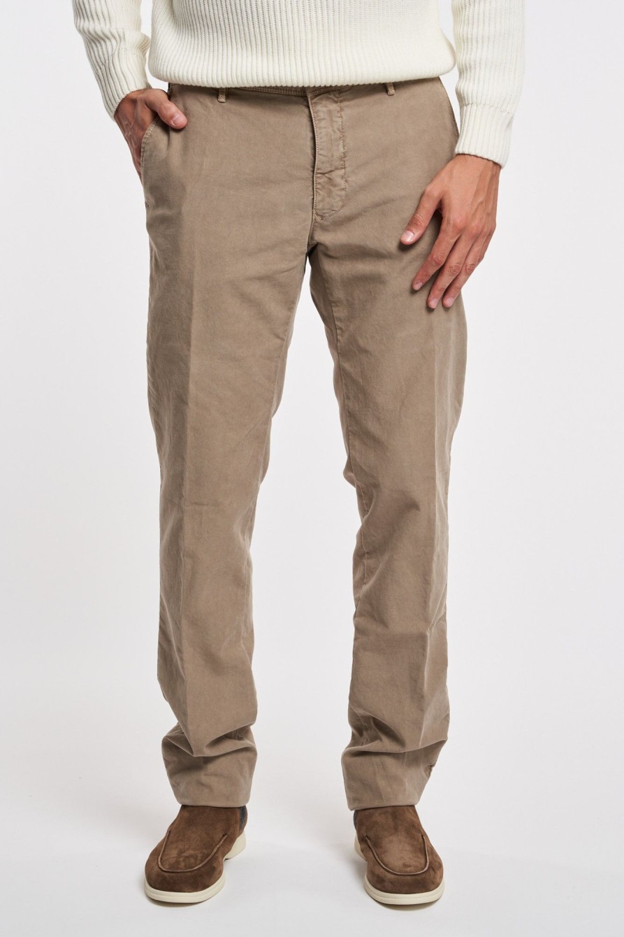 Uomo incotex slacks Pantaloni | Pantalone Gabardina Grigio