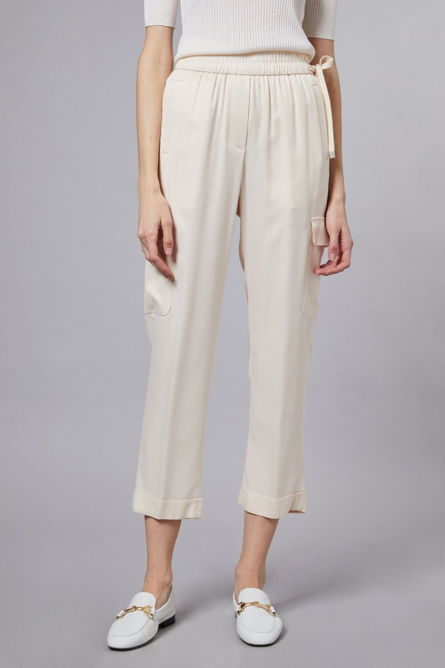 Donna peserico Pantaloni | Pantalone Bianco Donna