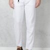 Uomo incotex denim Jeans | Jeans Cotone E Lino Bianco Uomo