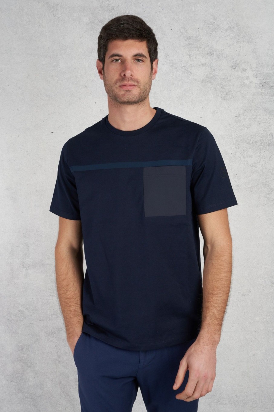 Uomo herno T-Shirts | T-Shirt Blu Uomo