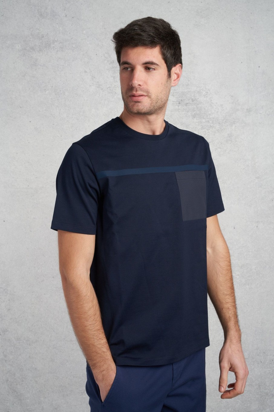 Uomo herno T-Shirts | T-Shirt Blu Uomo