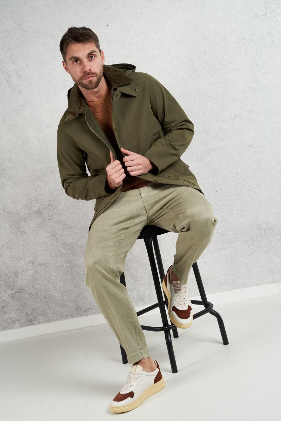 Uomo barbour Giubbotti | Giubbino Verde Uomo