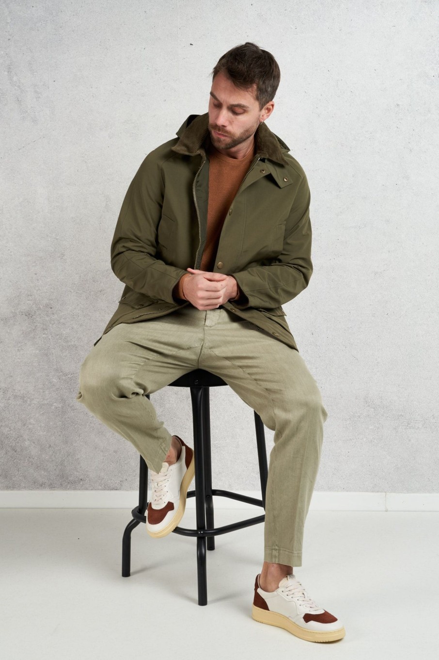 Uomo barbour Giubbotti | Giubbino Verde Uomo