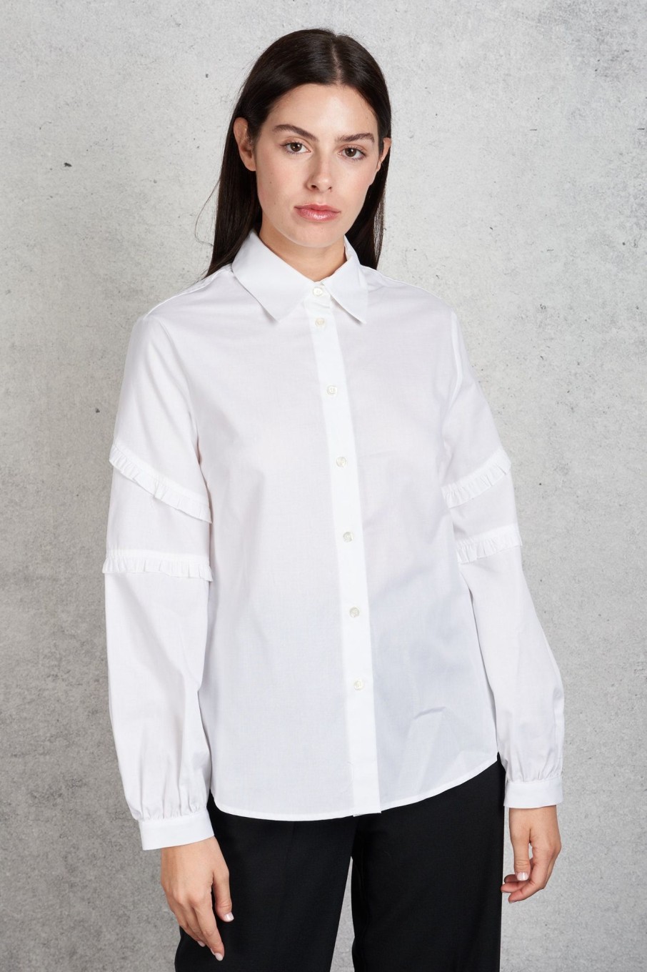 Donna semi-couture Camicie | Camicia Bianco Donna