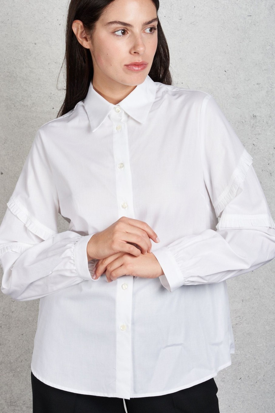 Donna semi-couture Camicie | Camicia Bianco Donna