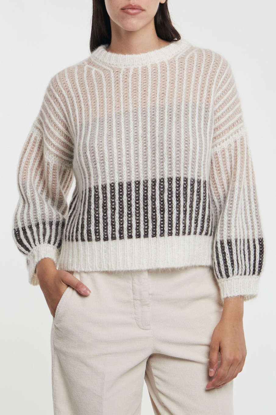 Donna peserico Maglie | Maglia Tricot Beige Donna