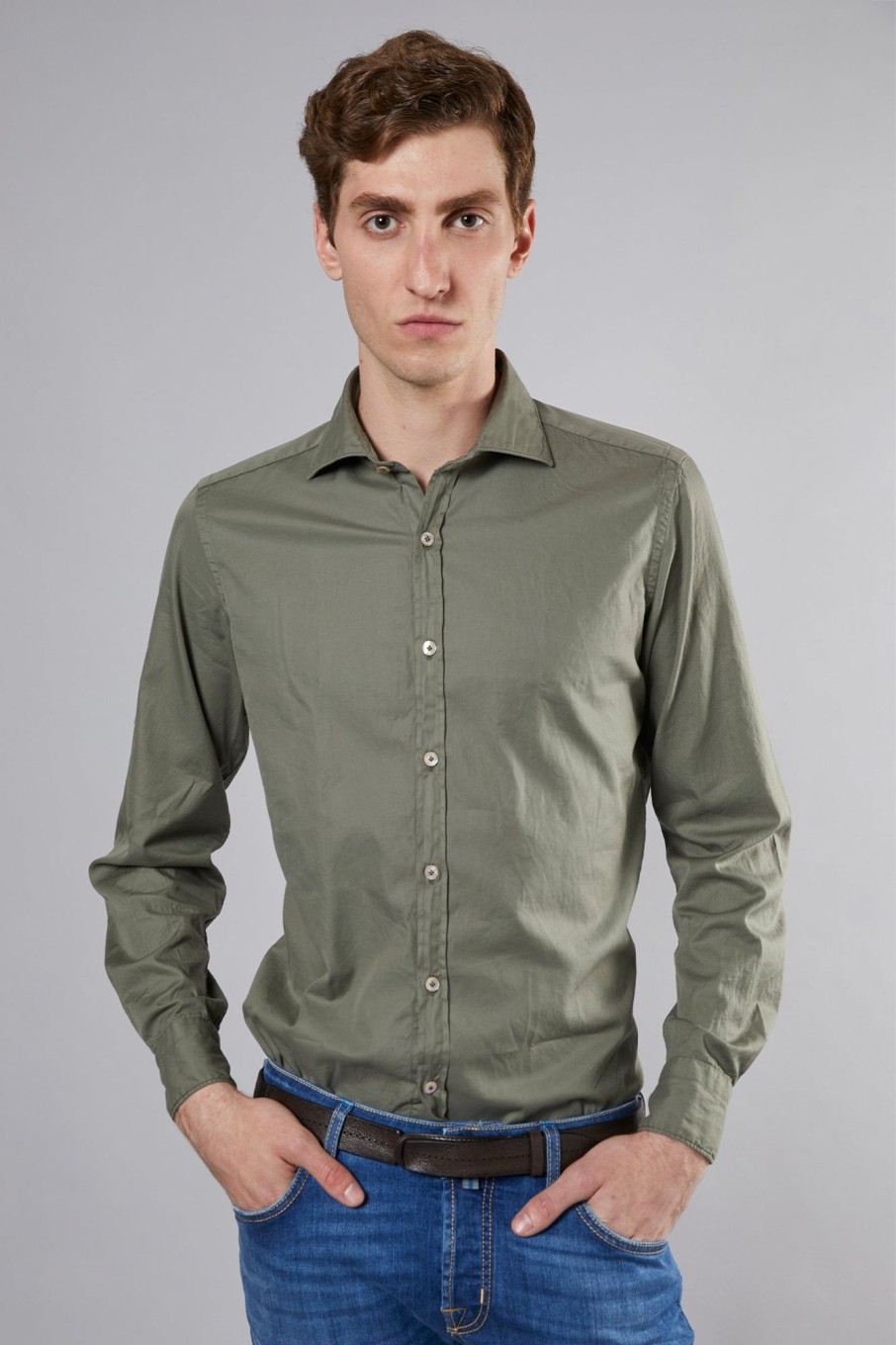 Uomo giannetto portofino Camicie | Camicia Verde Uomo