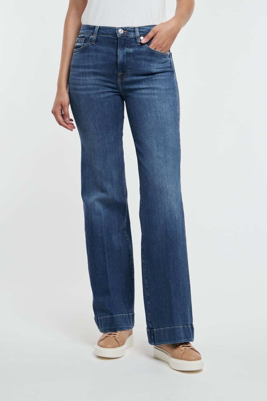 Donna 7 for all mankind Jeans | Modern Dojo Slim Illusion Outer Blu Donna