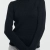 Donna zanone Maglie | Maglia Dolcevita Nero Donna 93240-21451