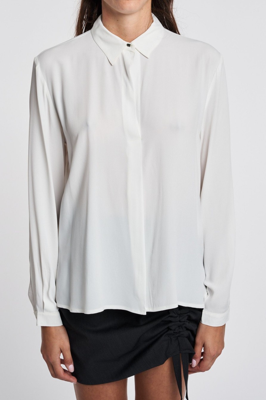 Donna 8 pm Bluse | Blusa Celentano Tessuto Bianco