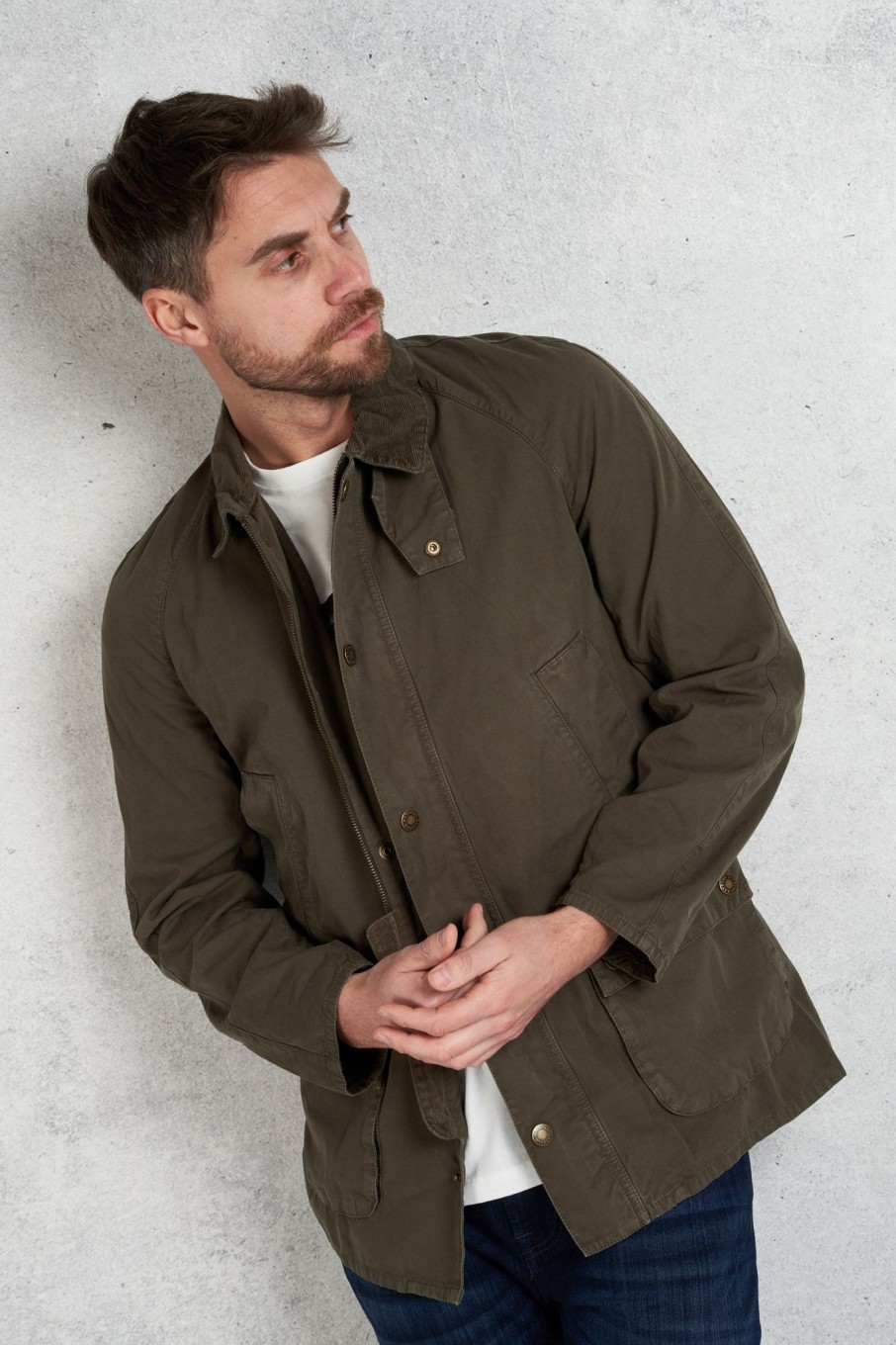 Uomo barbour Giubbotti | Giubbino Verde Uomo