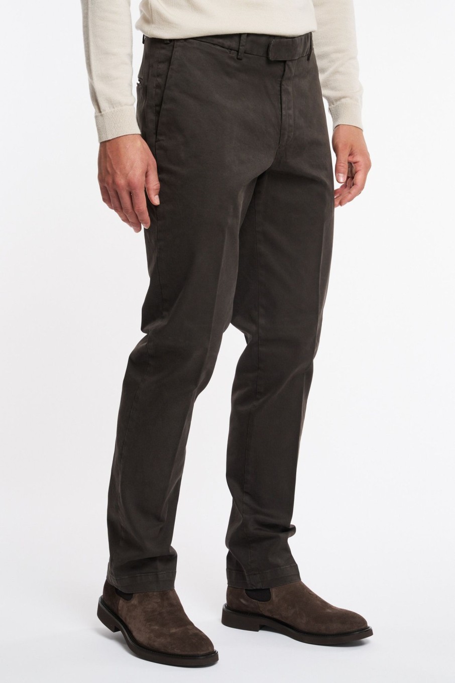 Uomo devore Pantaloni | Pantalone Regular Marrone Uomo