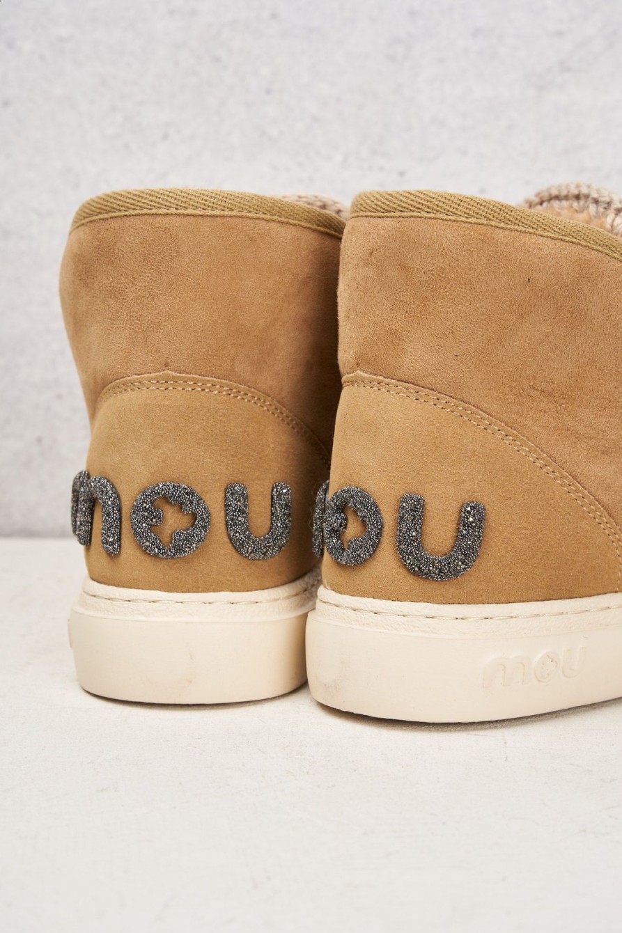 Donna mou Stringate | Eskimo Sneaker Bold Glit.Logo Marrone Donna