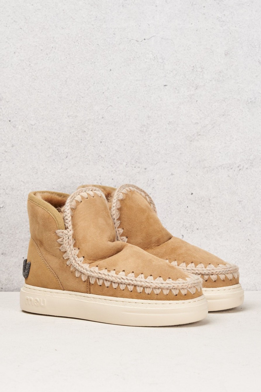 Donna mou Stringate | Eskimo Sneaker Bold Glit.Logo Marrone Donna