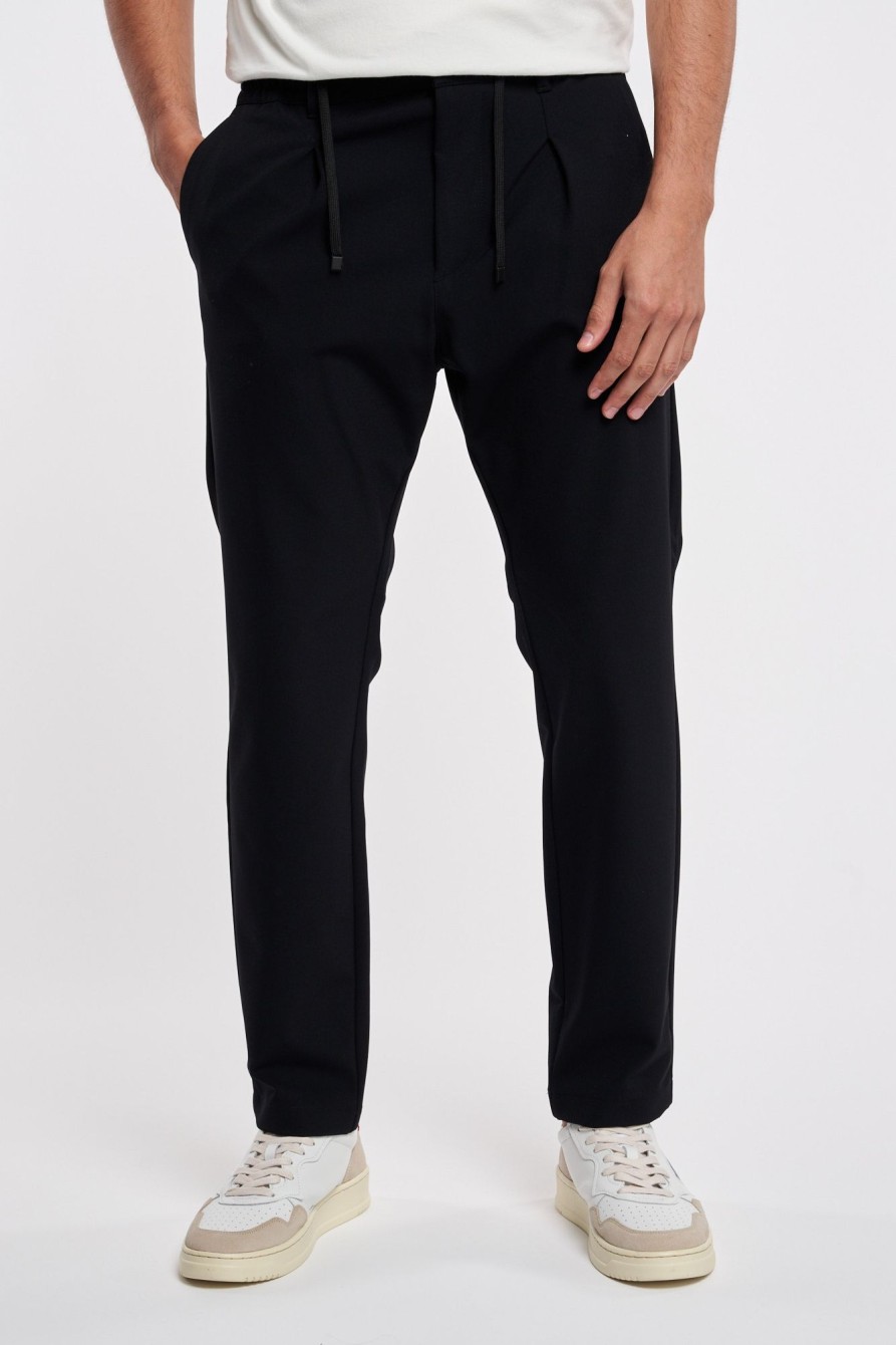 Uomo cruna Pantaloni | Pantalone Nero 90% Pa 10% Ea