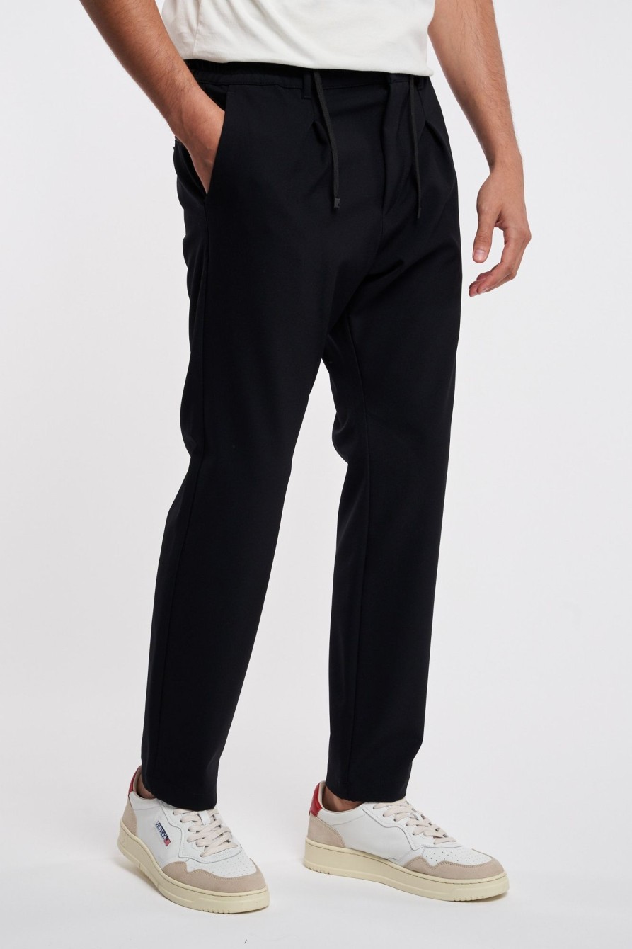 Uomo cruna Pantaloni | Pantalone Nero 90% Pa 10% Ea