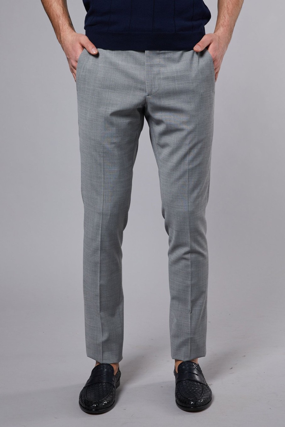 Uomo santaniello Pantaloni | Pantalone Grigio Uomo