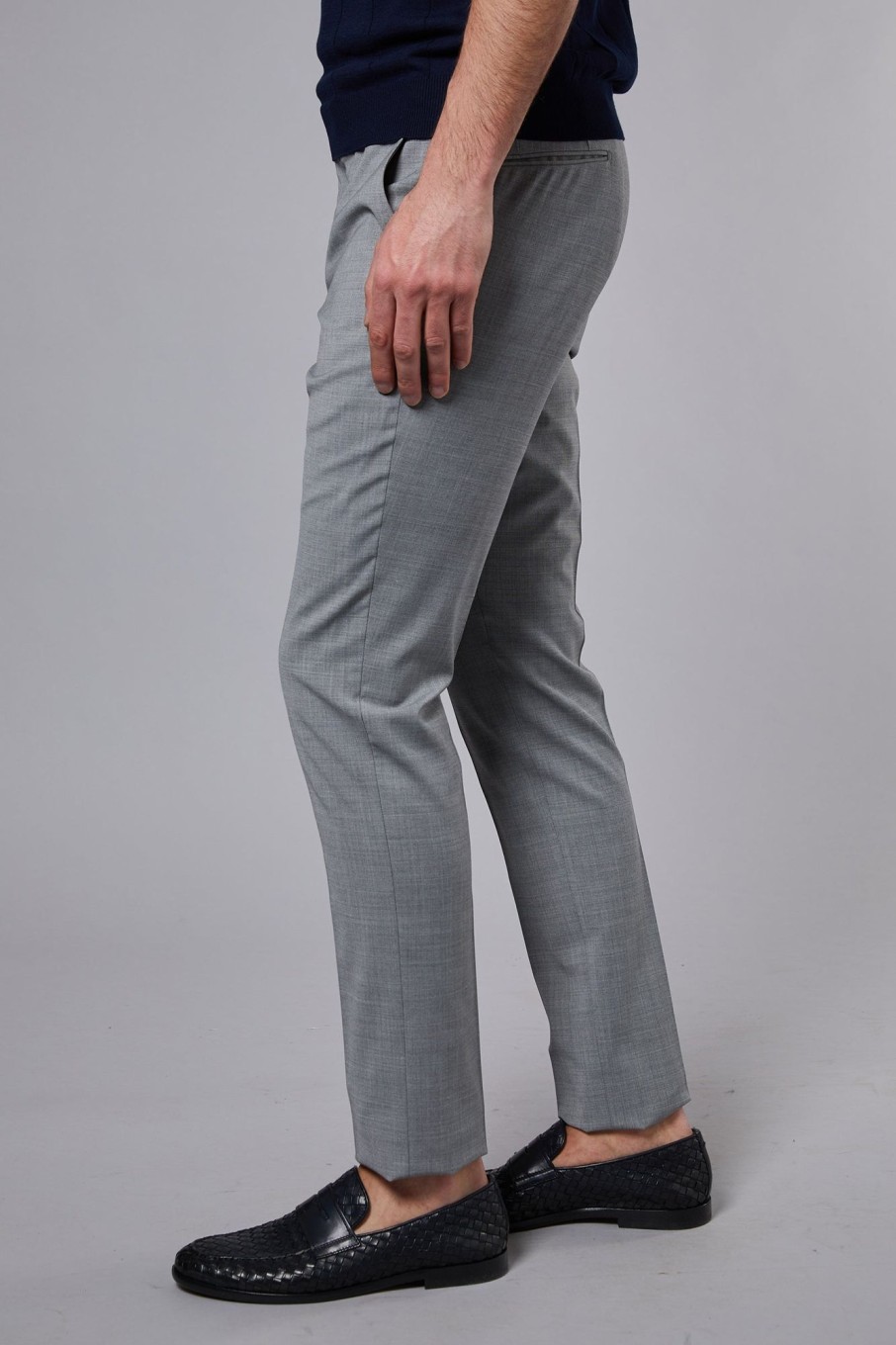 Uomo santaniello Pantaloni | Pantalone Grigio Uomo