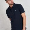 Uomo barbour Polo | Polo Mezza Manica Blu Uomo