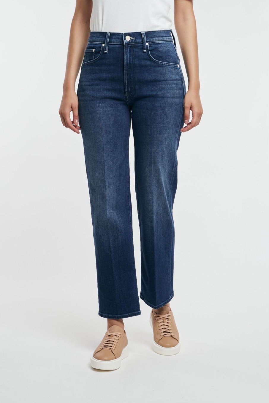 Donna mother Jeans | The Rambler Zip Ankle Blu Donna