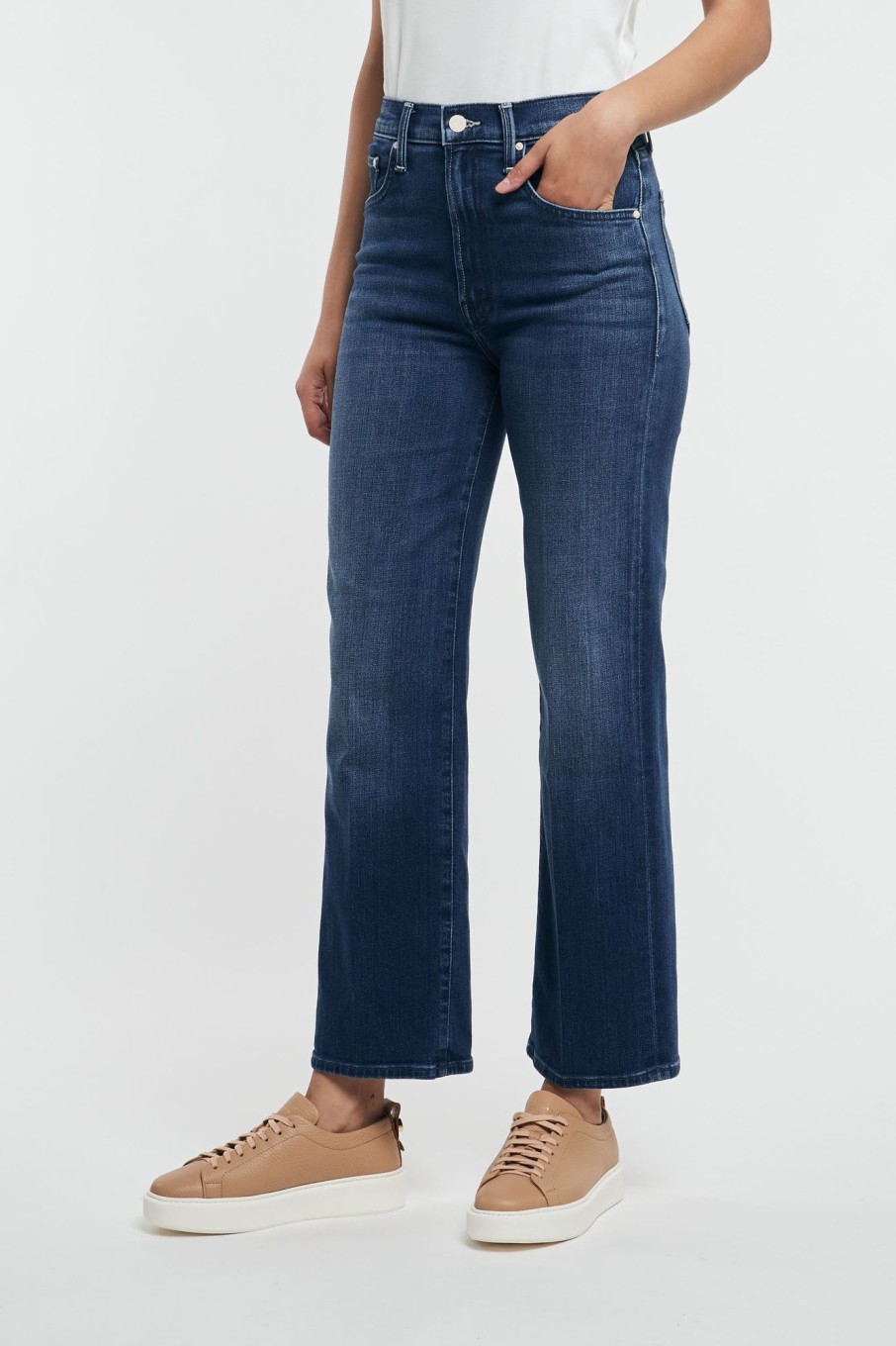 Donna mother Jeans | The Rambler Zip Ankle Blu Donna