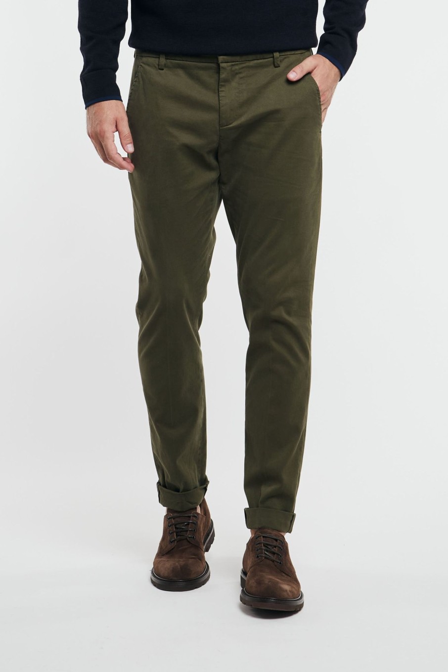 Uomo dondup Pantaloni | Pantalone Gaubert Verde Uomo