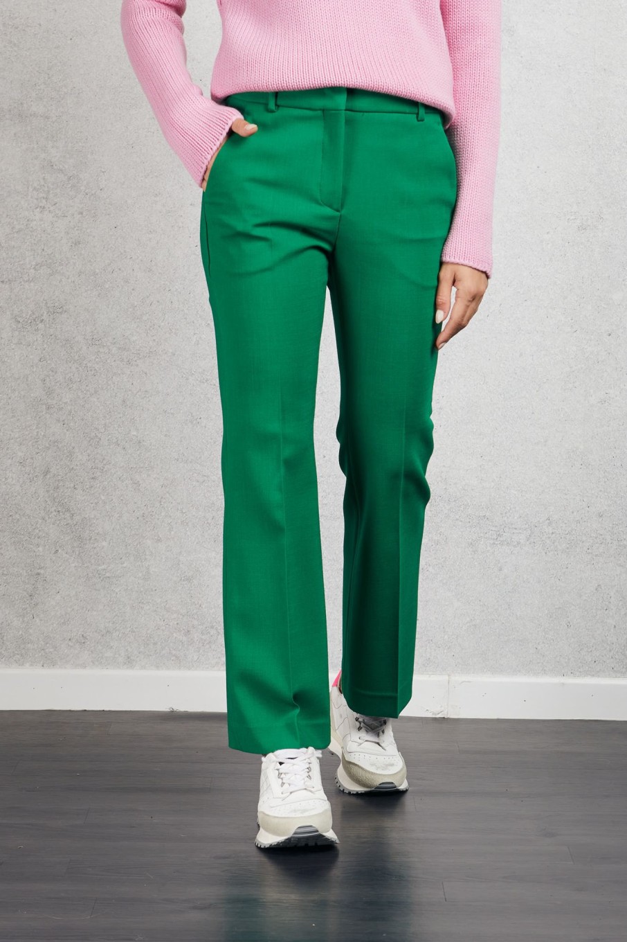 Donna incotex Pantaloni | Pantalone Ailine Verde Donna