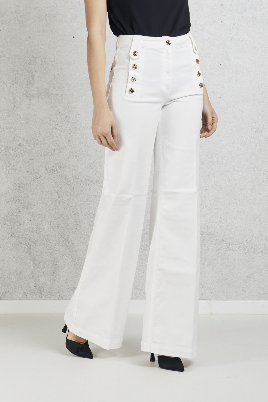 Donna elisabetta franchi Jeans | Jeans Vita Alta Bianco Donna