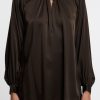 Donna semi-couture Bluse | Blusa Zoe Marrone