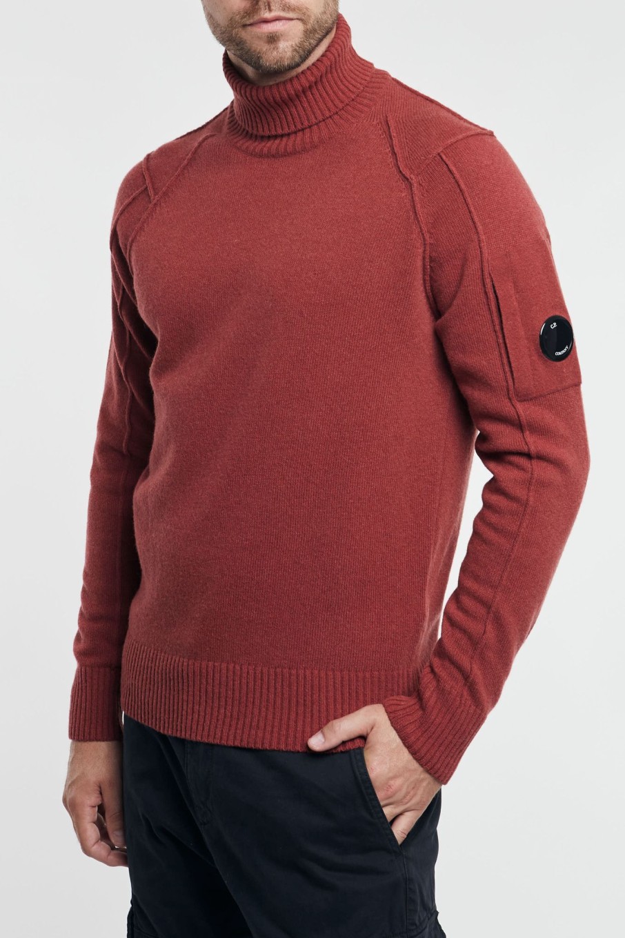 Uomo c.p. company Maglie | Cp Company Lambswoll Roll Neck Jumper Multicolor Uomo 92992-26278