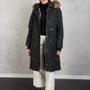 Donna barbour Giubbotti | Giubbino Parka Lungo Verde Donna