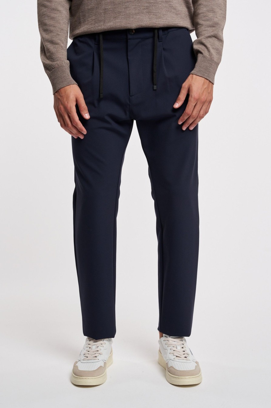 Uomo cruna Pantaloni | Pantalone 90% Pa 10% Ea Blu