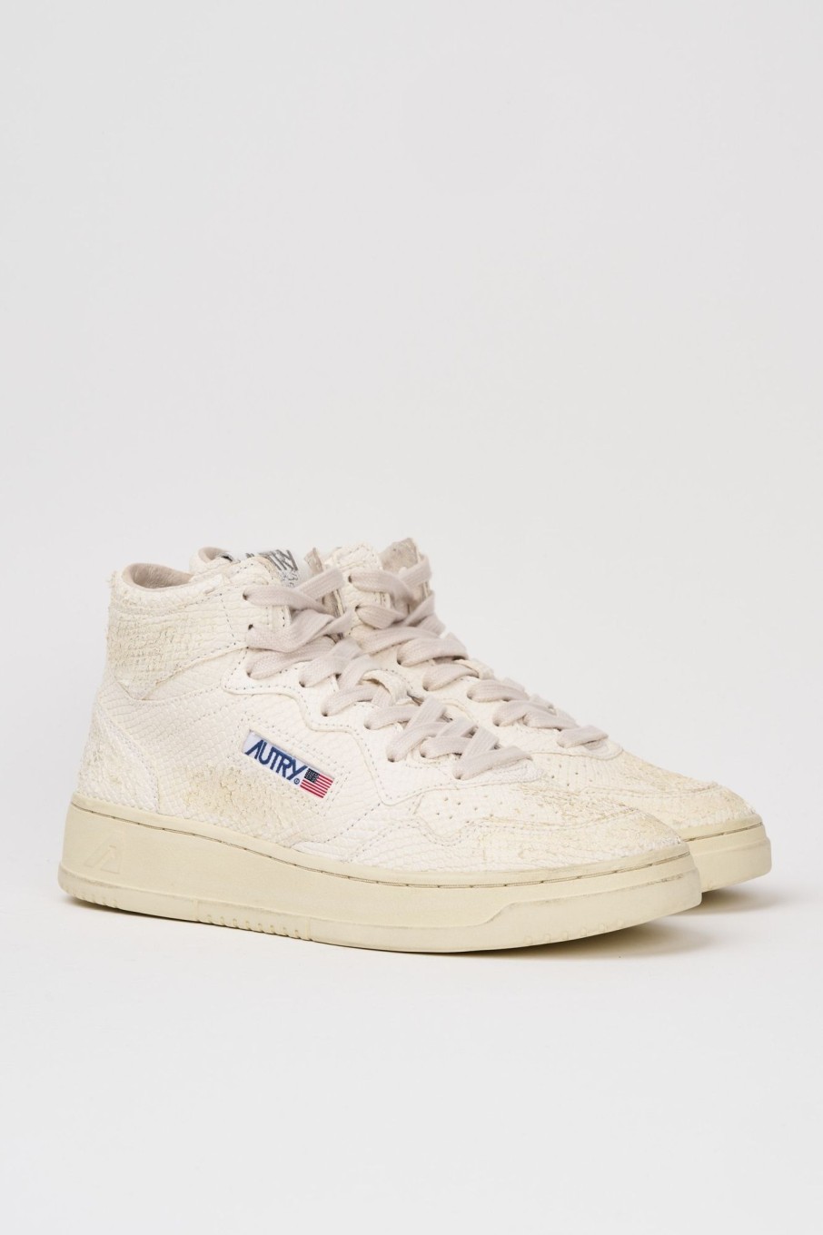 Donna autry Sneakers | Medalist Mid Wom Metalsnake Bianco Donna