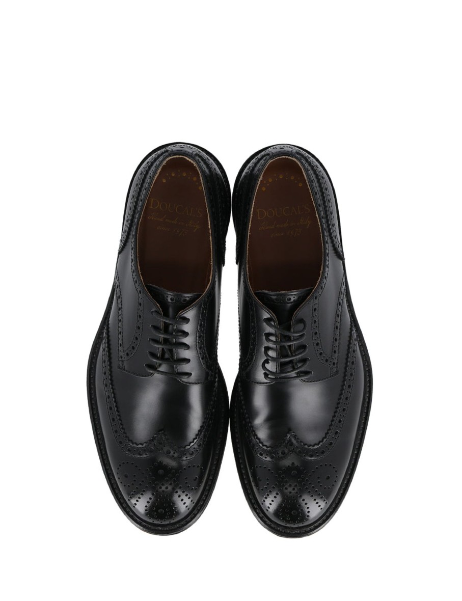 Uomo doucal's Stringate | Derby Half Wing Horse Nero Uomo 80186-18854