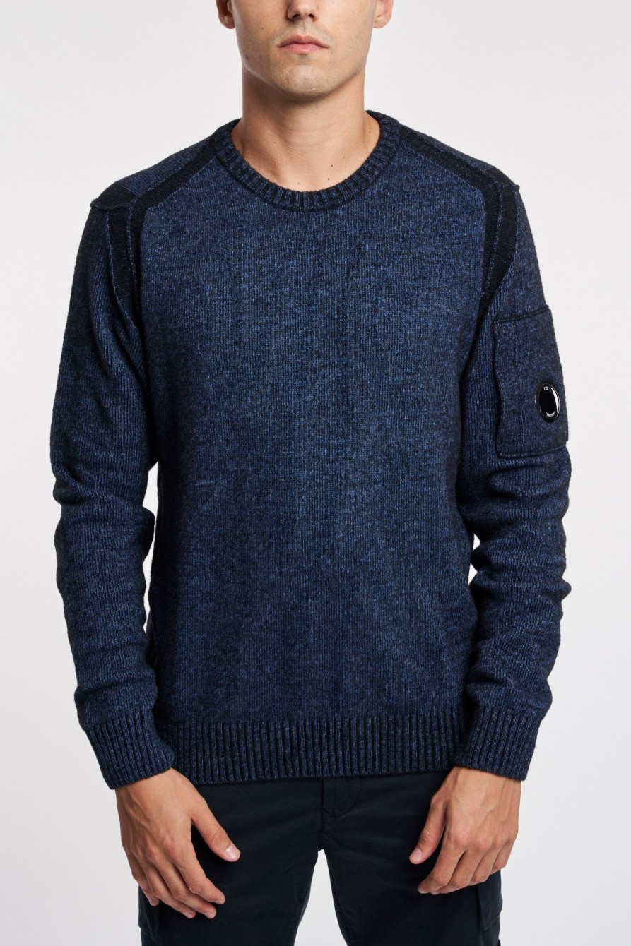 Uomo c.p. company Maglie | Fleece Knit Jumper Maglia In Pile Multicolore