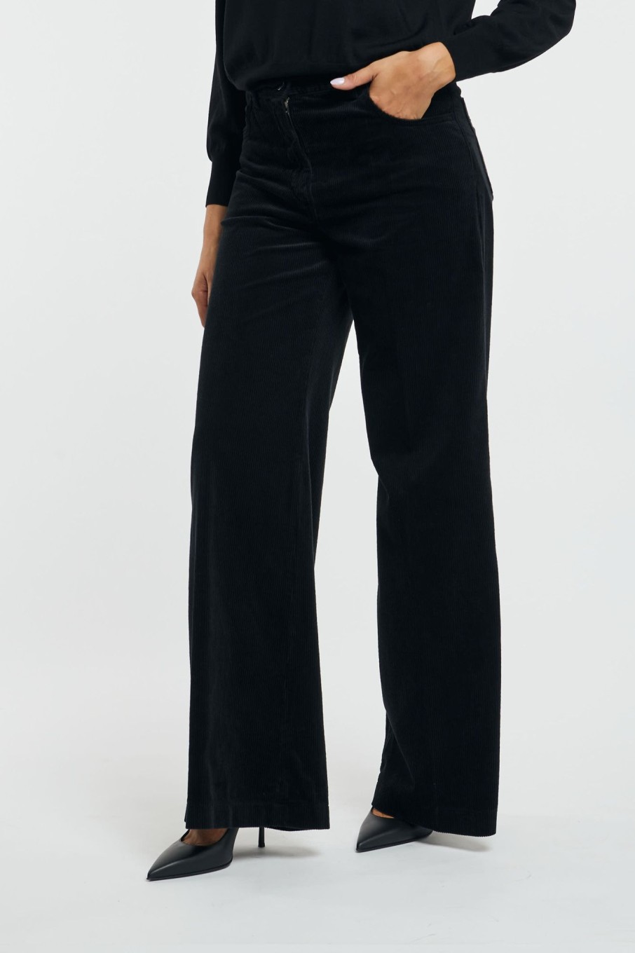 Donna aspesi Pantaloni | Pantalone 100% Cotone Nero