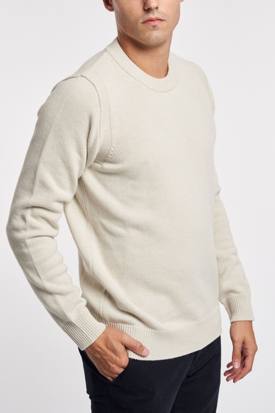 Uomo stone island Maglie | Maglia Lambswool Beige