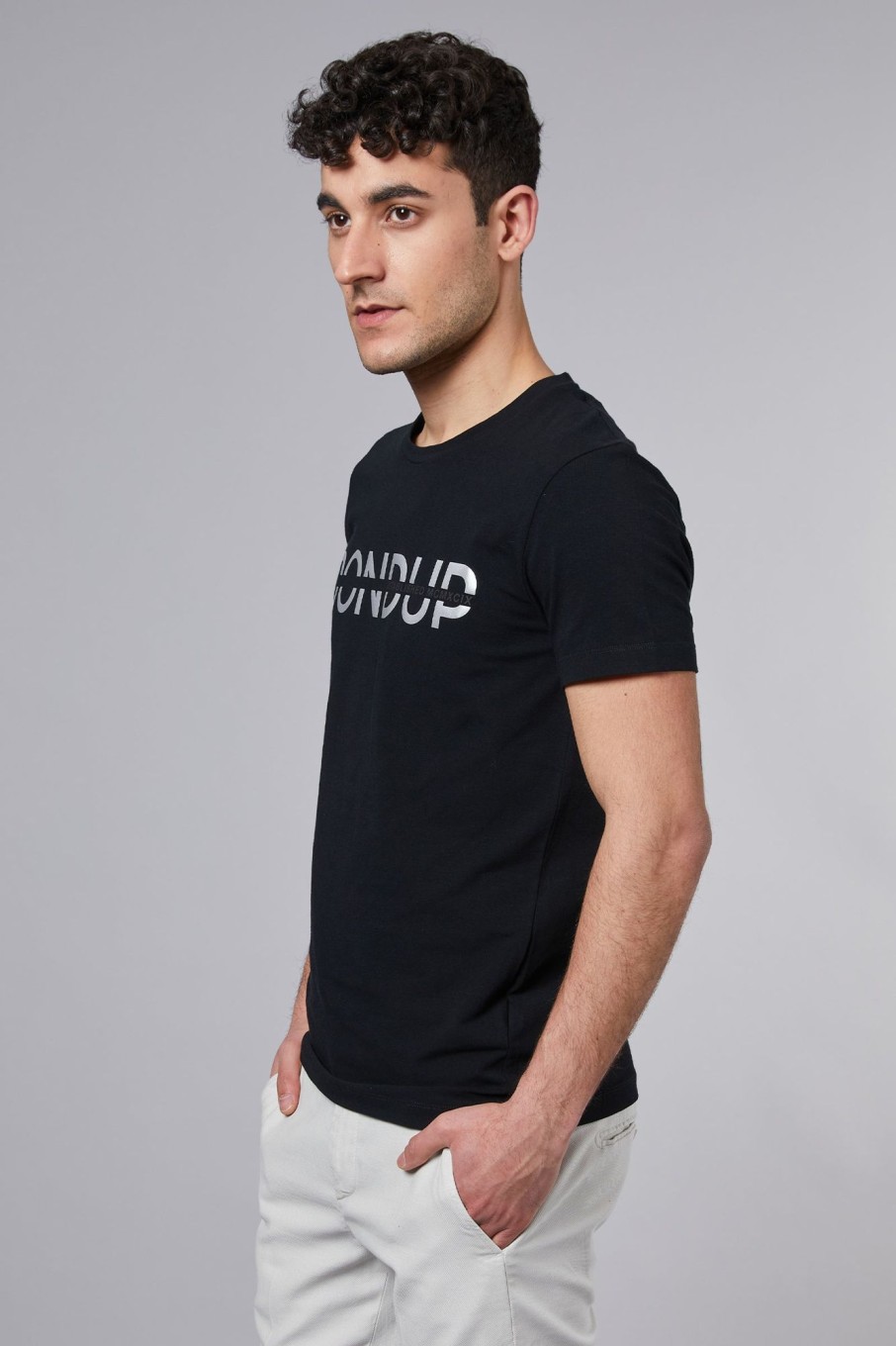 Uomo dondup T-Shirts | T-Shirt Bianco Uomo