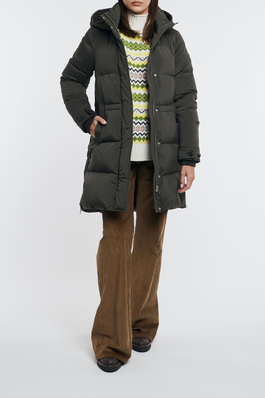 Donna woolrich Giacche | Alsea Puffy Parka Verde Donna