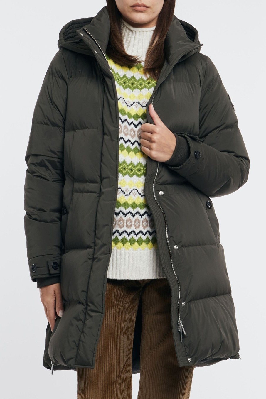 Donna woolrich Giacche | Alsea Puffy Parka Verde Donna