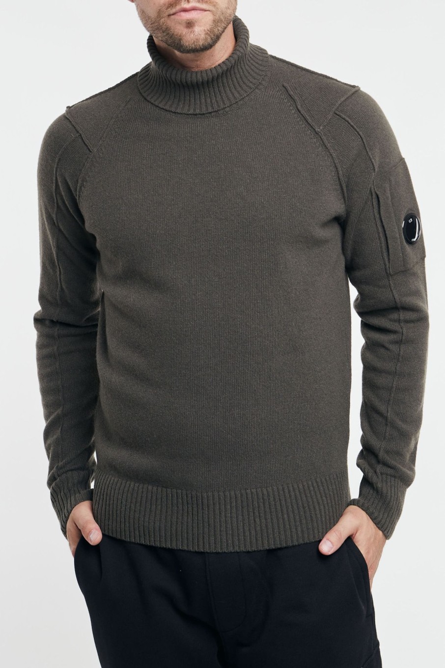 Uomo c.p. company Maglie | Cp Company Lambswoll Roll Neck Jumper Multicolor Uomo 92993-26279