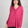 Donna kangra Maglie | Maglia Over Scollo A V Viola Donna