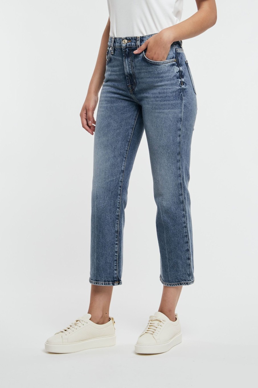 Donna 7 for all mankind Jeans | Logan Stovepipe Playtime Blu Donna