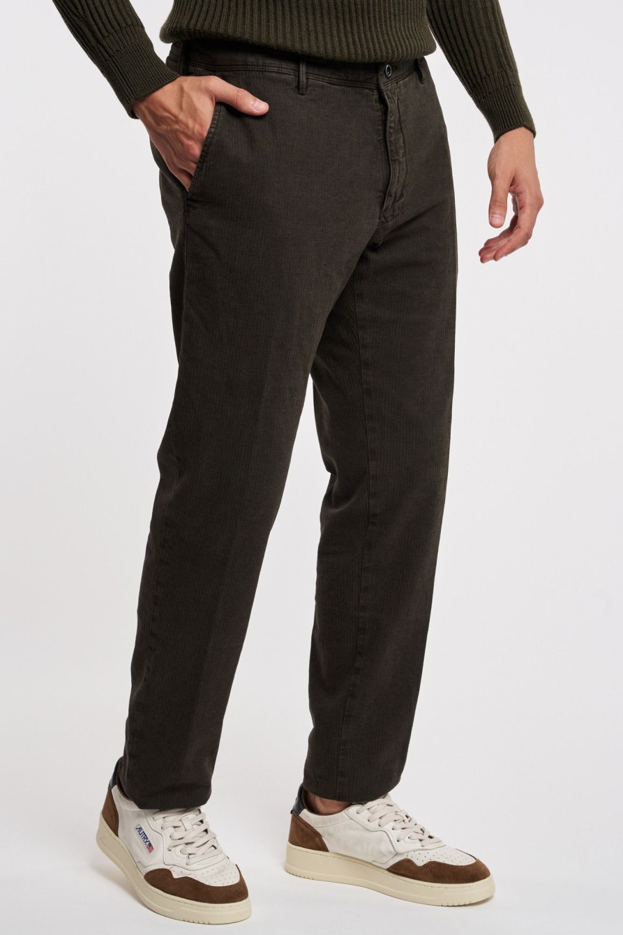 Uomo incotex slacks Pantaloni | Pantalone Verde