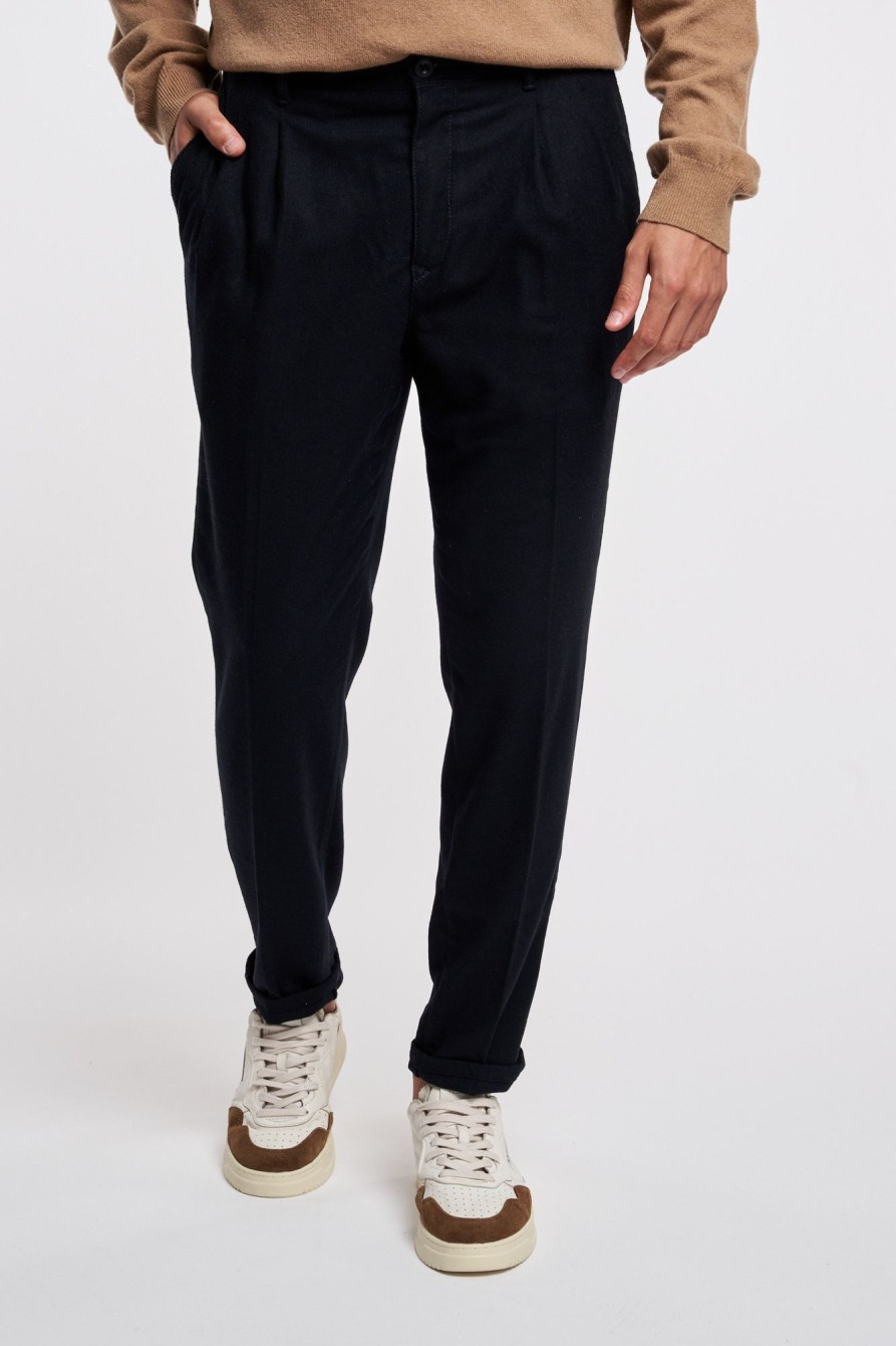 Uomo incotex slacks Pantaloni | Pantalone Lana Blu