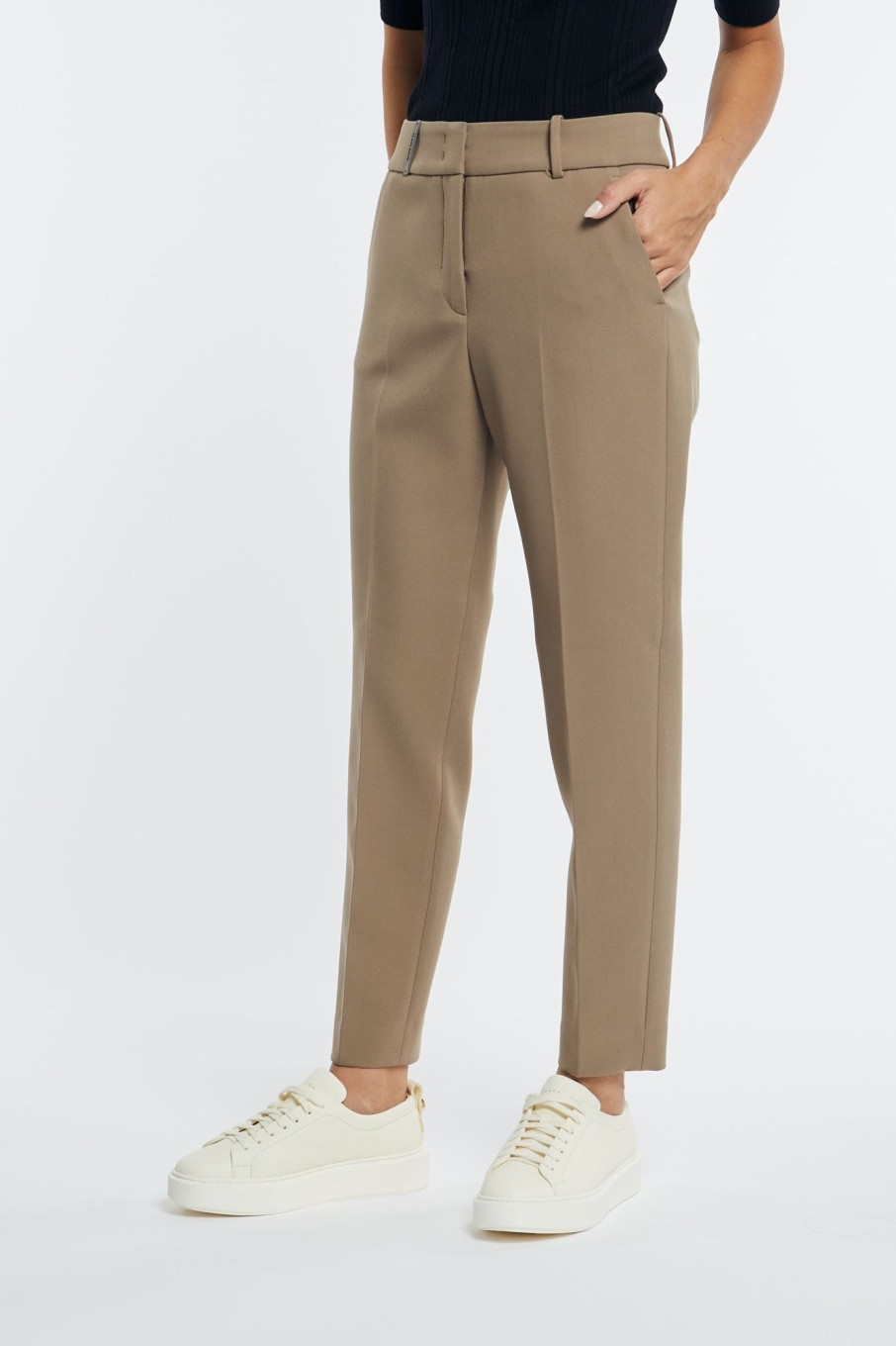 Donna peserico Pantaloni | Pantalone Tela Tecnica Double Multicolor Donna