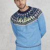 Uomo mc2 saint barth Maglie | Round-Neck Sweater Azzurro Uomo