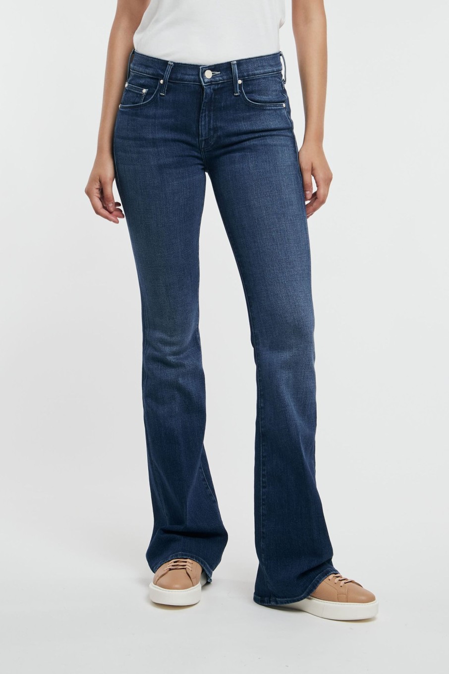 Donna mother Jeans | The Down Low Weekender Heel Blu Donna