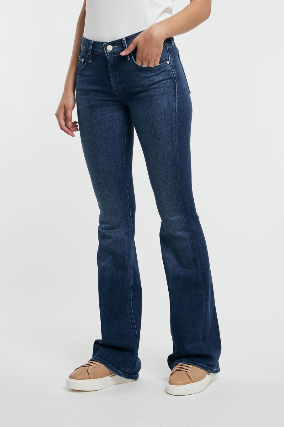 Donna mother Jeans | The Down Low Weekender Heel Blu Donna